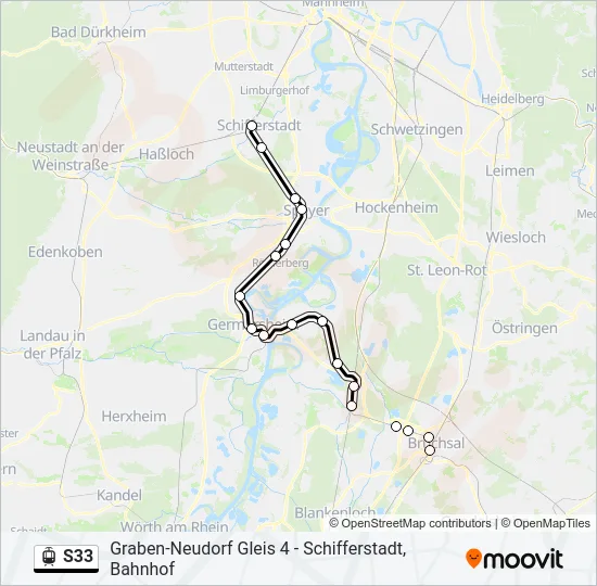 S33 Light Rail Line Map