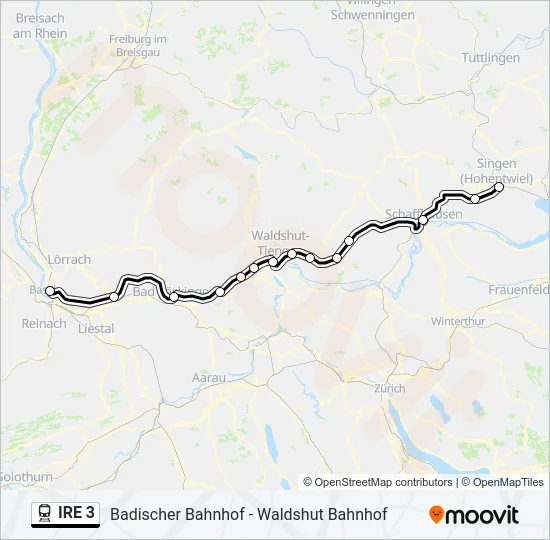 IRE 3 Train Line Map