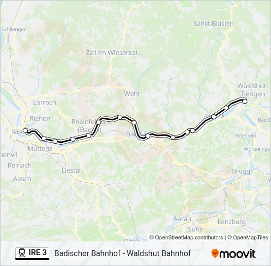 IRE 3 Train Line Map