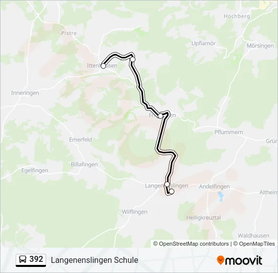 392 Bus Line Map