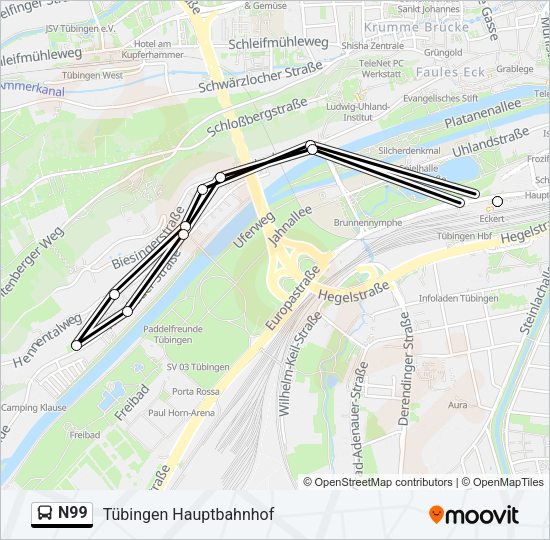 N99 Bus Line Map
