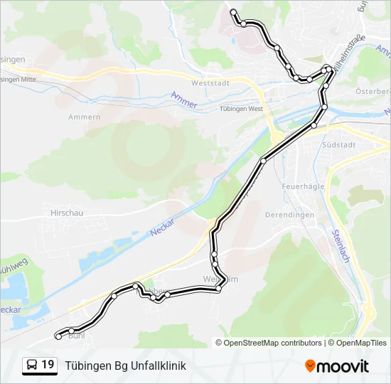 19 Bus Line Map
