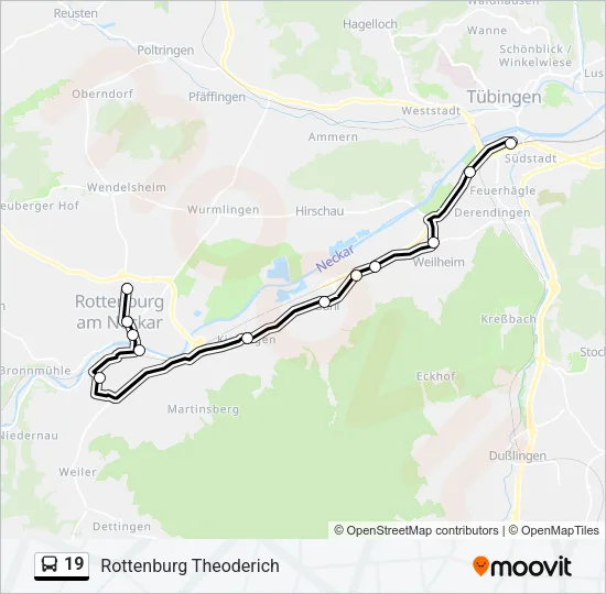 19 Bus Line Map