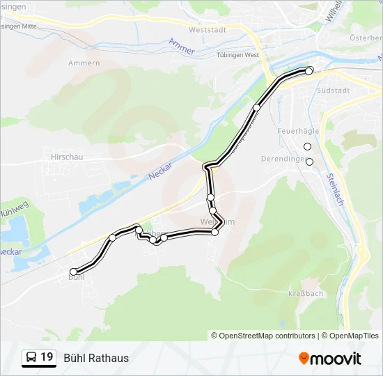 19 Bus Line Map