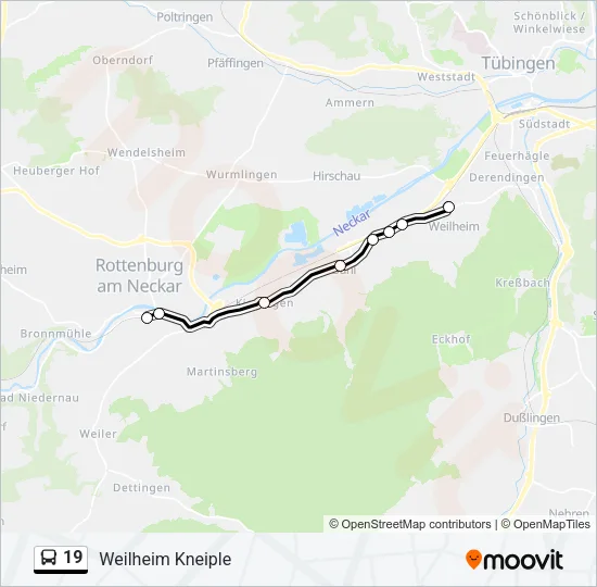 19 Bus Line Map