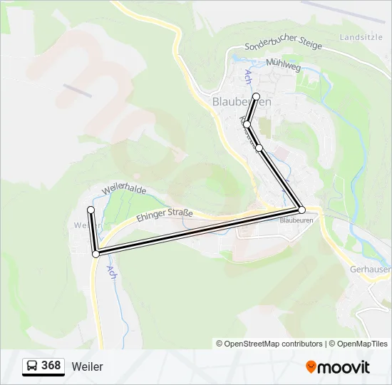 368 Bus Line Map