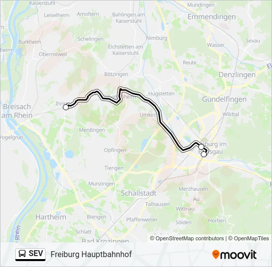 SEV Bus Line Map