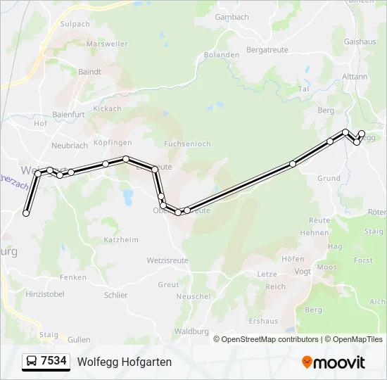 7534 Bus Line Map
