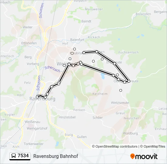 7534 Bus Line Map