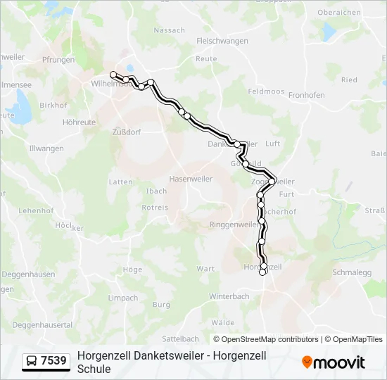 7539 Bus Line Map