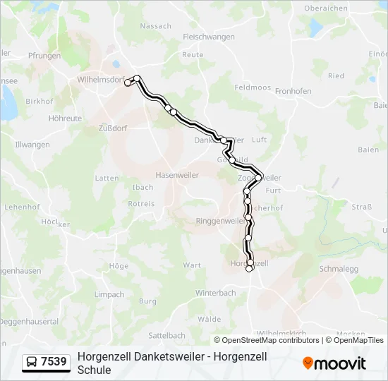 7539 Bus Line Map