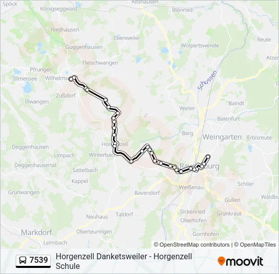 7539 Bus Line Map