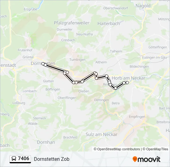 7406 Bus Line Map