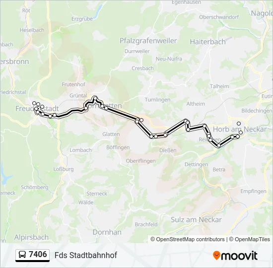 7406 Bus Line Map
