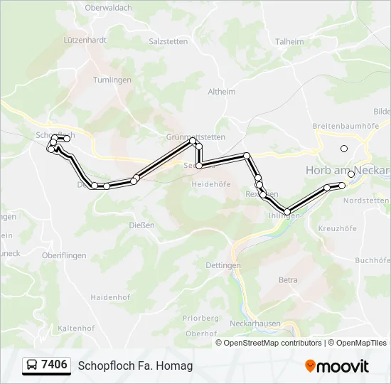 7406 Bus Line Map