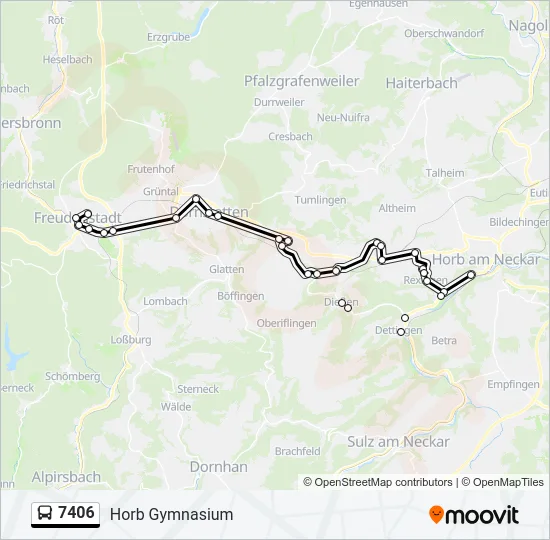 7406 Bus Line Map