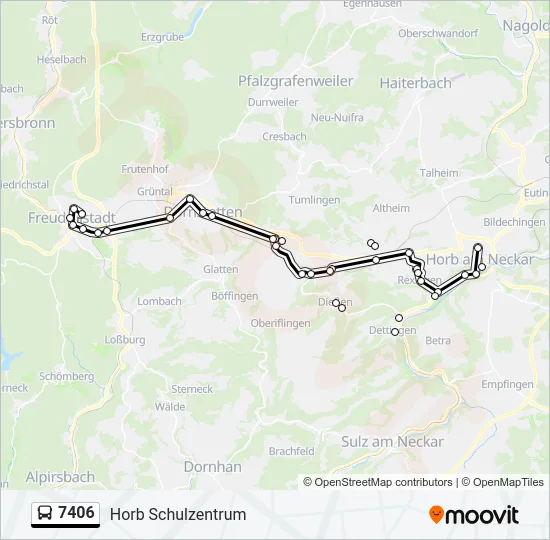 7406 Bus Line Map