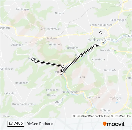 7406 Bus Line Map