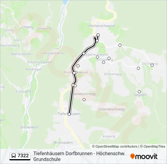 7322 Bus Line Map
