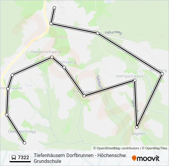 7322 Bus Line Map