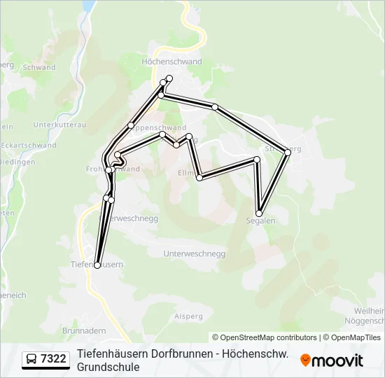 7322 Bus Line Map