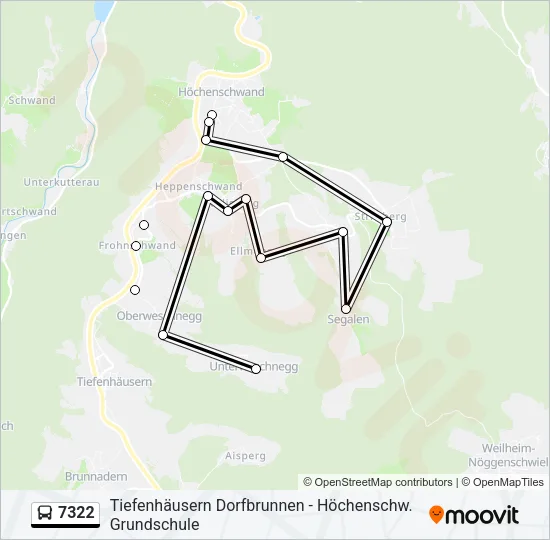7322 Bus Line Map