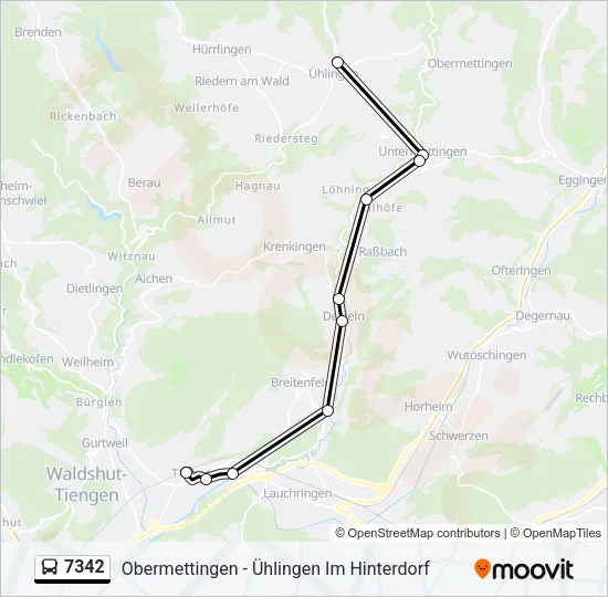 7342 Bus Line Map