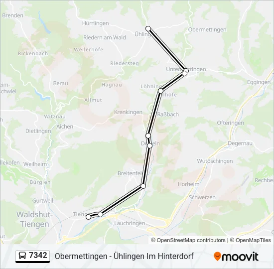 7342 Bus Line Map