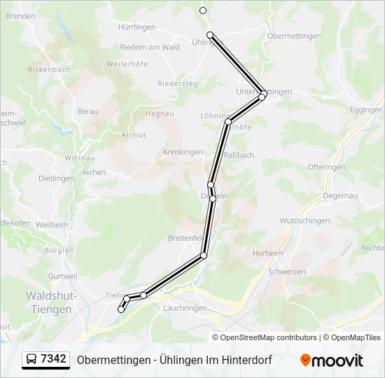 7342 Bus Line Map