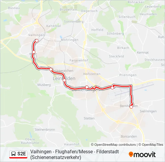 S2E Bus Line Map