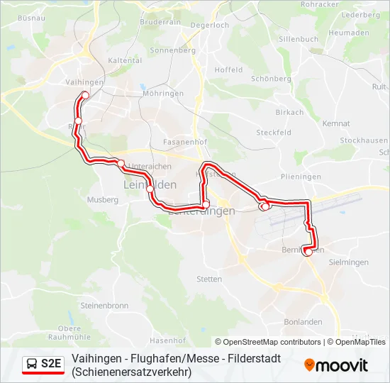 S2E Bus Line Map