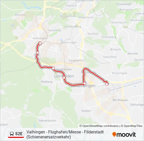 S2E Bus Line Map