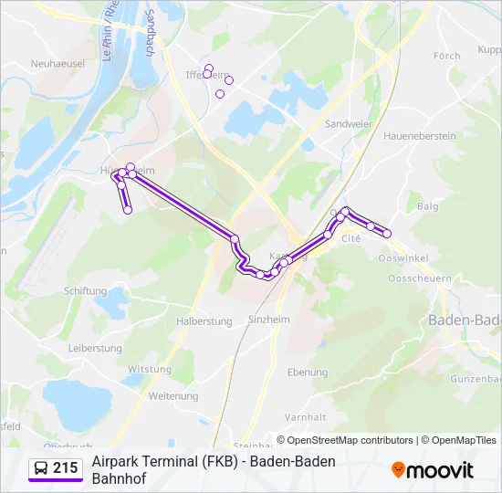 215 Bus Line Map