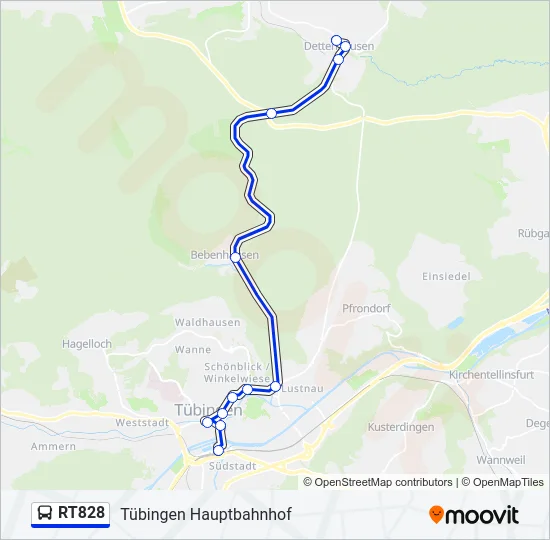 RT828 Bus Line Map