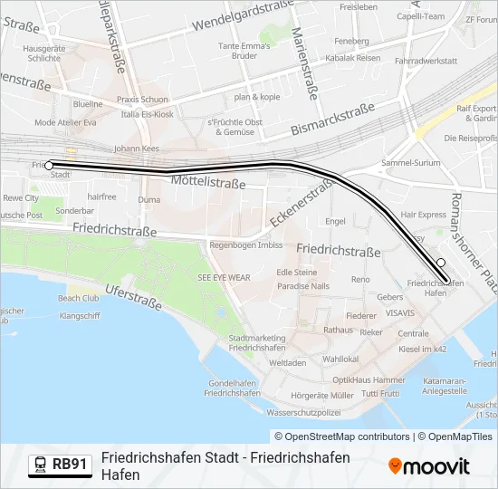 RB91 Train Line Map