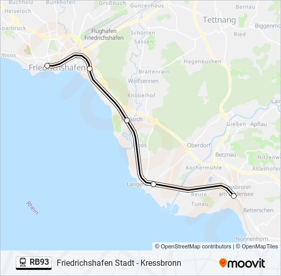 RB93 train Line Map