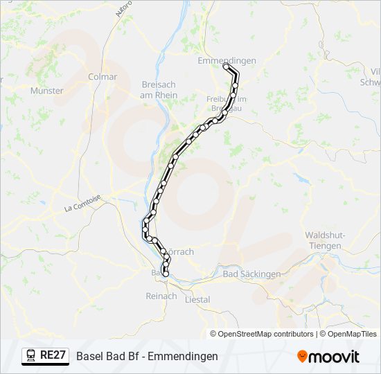 RE27 train Line Map