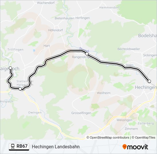 RB67 Train Line Map