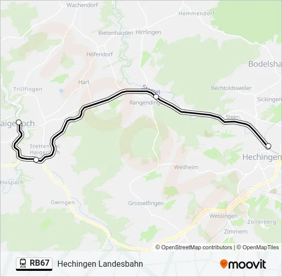 RB67 Train Line Map