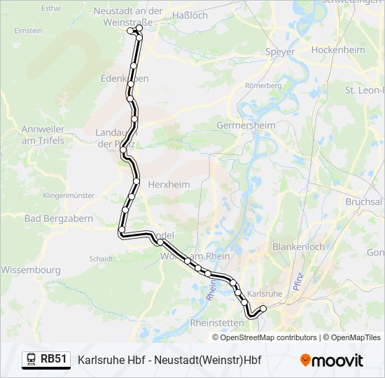  RB51: карта маршрута