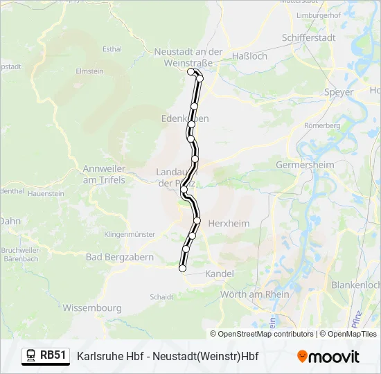 RB51 Train Line Map