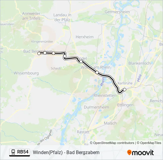 RB54  Line Map