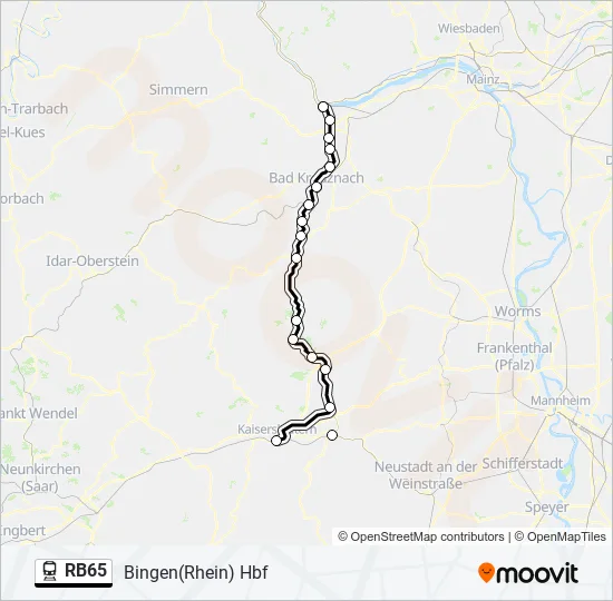 RB65  Line Map