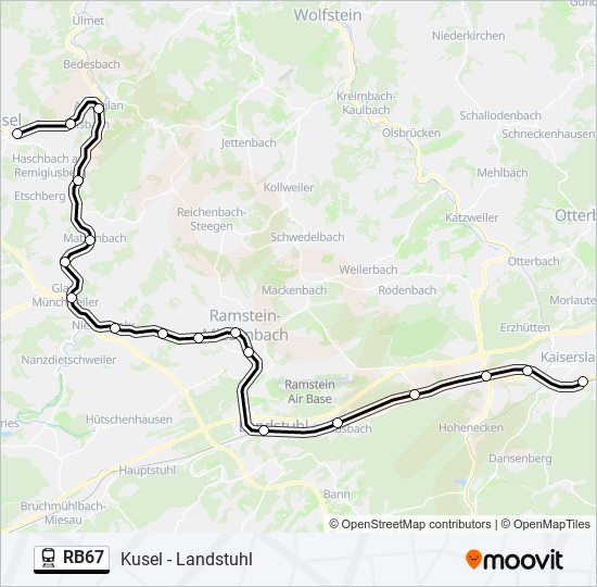RB67 Train Line Map