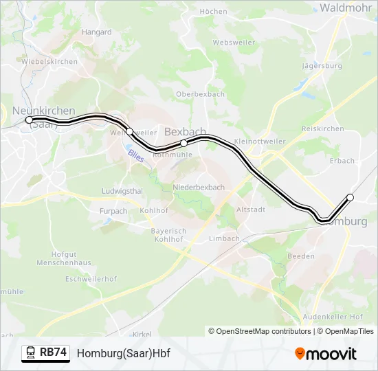 RB74 Train Line Map