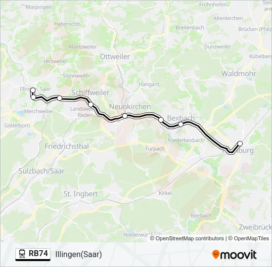 RB74 Train Line Map