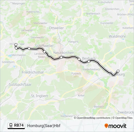 RB74 Train Line Map