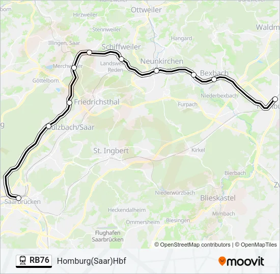 RB76 Train Line Map
