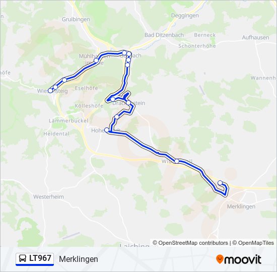 LT967 bus Line Map