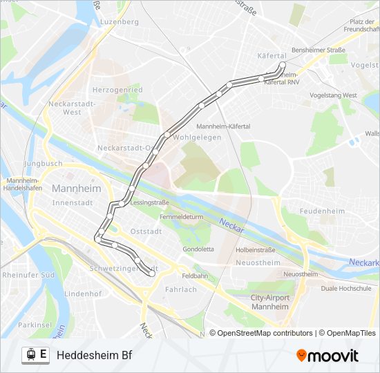 E Light Rail Line Map